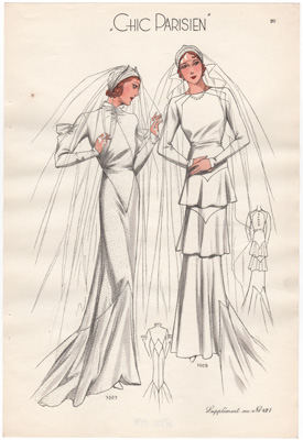 chic parisien fashion illustration 1934